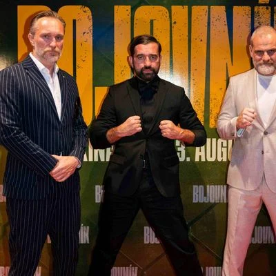 Marián Mitaš, Milan Ondrík a Ján Jackuliak na premiére filmu Bojovník, Bratislava 10. augusta 2026