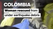 Woman rescued from under earthquake debris